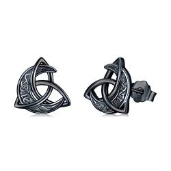 Keltische Ohrringe 925 Sterling Silber Keltische Mond Ohrstecker Hypoallergener Ohrringe Irischer keltischer Schmuck Geschenke für Damen Mädchen Freundin von Midir&Etain