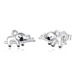 Koala Ohrringe 925 Sterling Silber Niedliche Tier Ohrstecker Koala Bär Ohrringe Schmuck Koala Geschenke für Frauen Mädchen Freundin von Midir&Etain