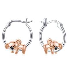 Koala Ohrringe 925 Sterling Silber Süße Tier Creolen hypoallergen Rose Gold Koalabär Ohrringe Schmuck Koala Geschenke für Frauen Mädchen Freundin von Midir&Etain