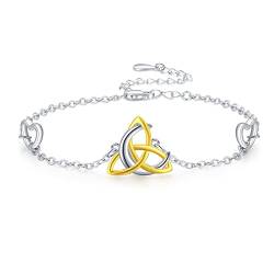 Midir&Etain Keltisches Armband für Frauen 925 Sterling Silber Mond Armbänder Keltischer Knoten Schmuck Geburtstagsgeschenke für Mädchen Freundin von Midir&Etain