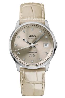 Mido M021.207.16.296.00 Damen-Armbanduhr Automatik Commander Lady Beige von Mido