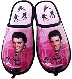 Midsouth Products Elvis Presley Hausschuhe Pink mit Gitarren – Einheitsgröße von Midsouth Products