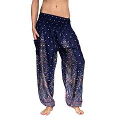 Mienloco Damen und Herren Haremshose Aladinhose Pumphose (ab 1,70m, Blau) von Mienloco