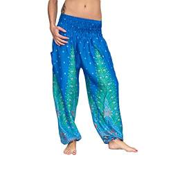 Mienloco Damen und Herren Haremshose Aladinhose Pumphose (ab 1,70m, Hellblau) von Mienloco