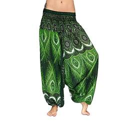 Mienloco Aladinhose Pumphose Yoga Damen Herren Sommer (Standard, A7) von Mienloco