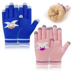 Migliore Wear Winterhandschuhe Kinder, 2 Paar Fleece Handschuhe Kinder für 4-6 Jahre, Warm Thermohandschuhe für Jungen Mädchen von Migliore Wear