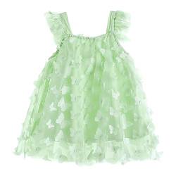 Miipat Baby Mädchen Kleid Sommer Schmetterlingsärmel Festlich Prinzessin Tüllkleid Grün 100 2-3 Jahre von Miipat