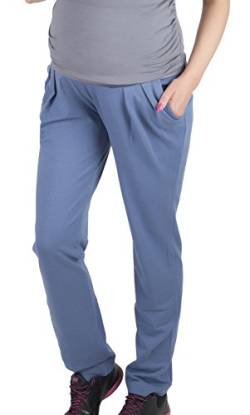 Mija - Komfortabel Umstandshose mit Bauchband Schwangerschaftssporthose 1038 (M, Jeans) von Mija Arts