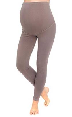 Mija - Lange Umstandsleggings/Leggings warme für den Winter/Baumwolle 7203 (M, Beige) von Mija Arts