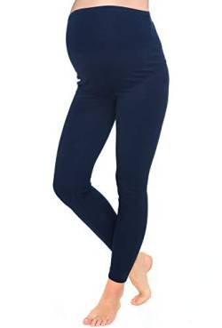 Mija - Lange Umstandsleggings/Leggings warme für den Winter/Baumwolle 7203 (M, Marine) von Mija Arts