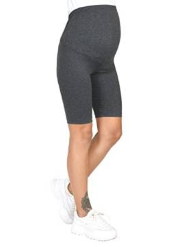 Mija - Komfortable Kurze Umstandsleggings für Schwangere Shorts 1/2 Leggings 4008 (XXL, Graphite) von MijaCulture