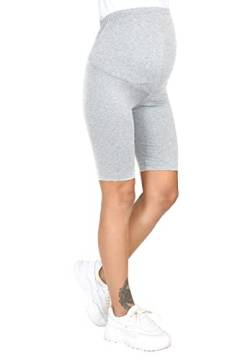 Mija - Komfortable Kurze Umstandsleggings für Schwangere Shorts 1/2 Leggings 4008 (XXL, Melange) von MijaCulture