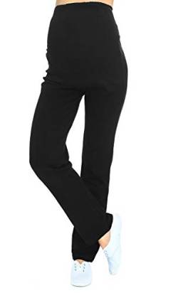 MijaCulture Schwangerschaftshose/Yogahose mit extra Bauch-Panel/Umstandsmode 3010 (XL, Schwarz) von MijaCulture