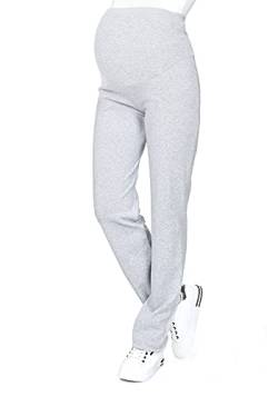 MijaCulture Schwangerschaftshose/Yogahose mit extra Bauch-Panel/Umstandsmode 3010 (XXL, Hellgrau) von MijaCulture