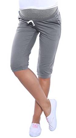 MijaCulture - Umstandsmode/Capri Umstandshose Relaxed Caprihose 4090 (XL / EU42, Grau) von MijaCulture