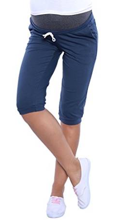 MijaCulture - Umstandsmode/Capri Umstandshose Relaxed Caprihose 4090 (XXL / EU44, Blau) von MijaCulture