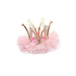 Mikinona 1Stk Haarspange für Mädchen rosa Krone Strass Accessoires für Mädchen Zubehör Abs Haarklammer Haar Klammern Mode schmücken kleine Krone Haarschmuck Braut Kopfbedeckung von Mikinona