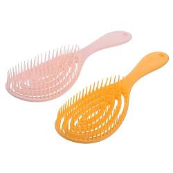 Mikinona 2St hohler Massagekamm Haarbürste hairbrush Kamm zum Toupieren der Haare Entwirrbürste Kämme Styling-Kammbürste Massagebürste Modellieren Kopfhautkamm Zahnbürste Frisierkamm Abs von Mikinona