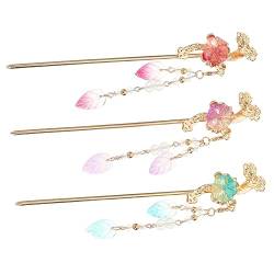 Mikinona 3St antike Haarnadel japanische Haaraccessoires chinesische Haarstäbchen Haarspangen Haar Klammern Haarknotennadel Haarstäbchen für Frauen Jahrgang Brötchen Stift Haarstock Damen von Mikinona