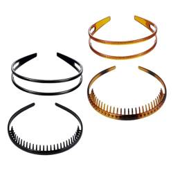 Mikinona 4 Stück dünner Kopfband-Duschkopf Kämme für Männer bandana stirnband haarschmuck Haarband Haargummi Stirnbänder für Männer Stirnband selber machen Make-up-Haarreifen Welle Schal von Mikinona