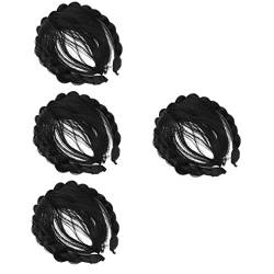 Mikinona 4 Stück gefälschtes -Haarteil geflochtene Perücken für schwarze Frauen Haar Stirnband Haargummi Haarband Haargeflecht Stirnband geflochtenes Stirnband für Frauen von Mikinona