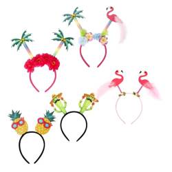 Mikinona 5st Hawaiianisches Stirnband Make-up-haarband Kinderkostüm Ananas-shirt Obst Stirnbänder Cosplay-stirnbänder Haarschmuck Hut Kleid Für Kinder Bopp Plastik Pop Pool-party Schwimmbad von Mikinona