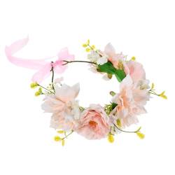 Mikinona Haarschmuck Gänseblümchen-stirnband Stirnbänder Für Hochzeitsblumen-stirnband Kopfschmuck Für Frauen Blumen-haarband Blumenkopfschmuck Girlande Braut Schmücken Stoff Chrysantheme von Mikinona