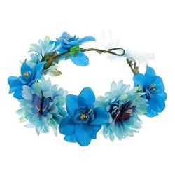 Mikinona Schmetterlingskranz Stirnband Brautkrone Blumenstirnbänder für Frauen haarschmuck Blumengirlande Tiara Haarband Krone Feenkrone Frühling und Sommer Blüte von Mikinona