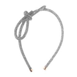 Mikinona Stirnband Strass-Stirnband braut kopfschmuck mädchen-stirnbänder mit schleife haarschmuck schleife hair toppers for women Haarband Haarschmuck für die Hochzeit Abschlussball von Mikinona