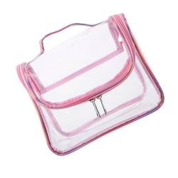 Mikinona Transparente Kosmetiktasche Aufbewahrungs-Make-up-Tasche Für Die Reise Make-up-Tasche Zur Aufbewahrung Kulturbeutel Für Die Reise Tragbar PVC Aufbewahrungstasche Fräulein Rosa von Mikinona