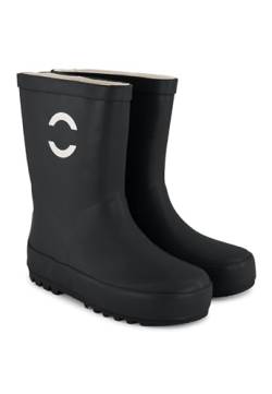 Mikk-line Gummistiefel Kinder 20 | Black Regenstiefel Kinder Gefüttert | Gefütterte Gummistiefel Kinder | Wasserdichte Gummistiefel | Regenschuhe & Kinderstiefel von Mikk-line