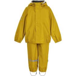 Mikk-line PU Zweiteiliger Regenset mit Trägern 116 Sunflower | Oeko-TEX Standard 100 | 100% recyceltem PU-Material | Für Jungen Und Mädchen | Regenhose und Regenjacke | Reflektierenden Details von Mikk-line