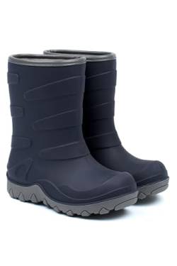 Mikk-line Thermostiefel | Winterstiefel Thermo Gummistiefel 23 Blue Nights | Gefüttert | Wasserdicht | Warm Und Isolierend | Winddicht | Thermostiefel aus Naturgummi | Ultra Warm | Schneestiefel von Mikk-line