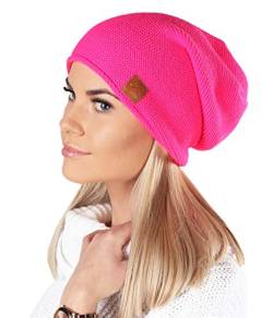 Mikos* Beanie für Damen | Frühling Mütze für Damen in NEON Rosa | Wintermütze Damen | Long Slouch Beanie | Mütze mit hohem Tragecomfort |699 (Neon Rosa) von Mikos