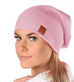 Mikos* Beanie für Damen | Wintermütze für Damen in Rosa | Wintermütze Damen | Long Slouch Beanie | Mütze mit hohem Tragecomfort |699 (Rosa) von Mikos