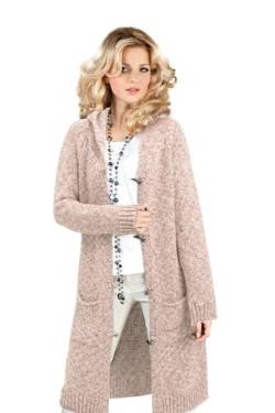 Mikos* Damen Cardigan Herbst Frühling Pullover Lange Strickjacke Winter Frauen Lang Mantel Strickcardigan || Long Lang Pulli mit Kapuze und Taschen 36 38 40 42 S M L XL (905) von Mikos