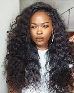 Mila 360 Lace Frontal Wig Perücke aus 100 % natürlichem Echthaar, Brasilianische Jungrau, Wig, Frisuren, natürlich Schwarz 1B von Mila Hair