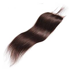Mila Human Hair Lace Closure Dunkelbraun 2# Glatt Echthaar 100% Remy Brazilian Hair Spitze Closure 10"/25cm von Mila Hair