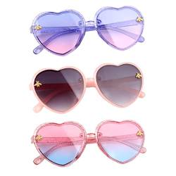 Milageto 3x Heart Shape Kids Sunglasses Eyewear Small Frame for Children Boys Girls Outdoor von Milageto