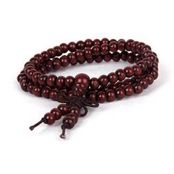 Tibetischer Buddhistischer Buddha 6mm 108 Hölzerne Gebetsperlen Mala Armband Halskette von Milageto