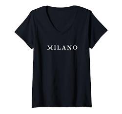 Milano Italienische Mode T-Shirt mit V-Ausschnitt von Milano