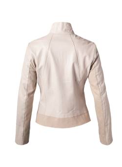 MILESTONE Damen Lederjacke Galatea beige Leder unifarben von Milestone