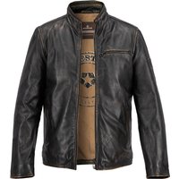 MILESTONE Herren Lederjacke braun Nappaleder unifarben von Milestone