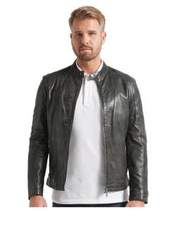 MILESTONE Lederjacke Lacona Herren grau Uni & Uninah von Milestone