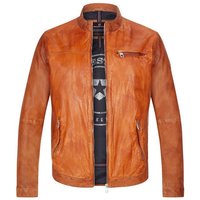 Milestone Lederjacke Fabio Herren Lederjacke aus perforiertem Lammleder von Milestone