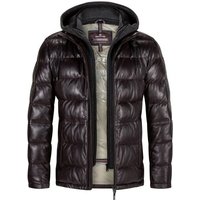 Milestone Lederjacke MS-Claudio Herren Steppjacke mit abnehmbarer Kapuze aus Lammnappa Leder von Milestone