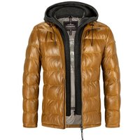 Milestone Lederjacke MS-Claudio Herren Steppjacke mit abnehmbarer Kapuze aus Lammnappa Leder von Milestone