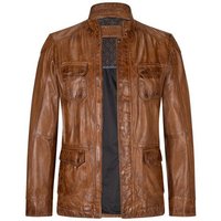 Milestone Lederjacke MS-Jose längere Herren Fieldjacket aus Lammnappa Leder von Milestone