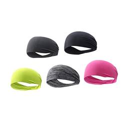 MILISTEN 5St dehnbare Stirnbänder für Frauen Fußball-Stirnband Haarband Haargummi Stirnband für den Sport Stirnbänder für Yoga schnelltrocknend Schal Kopfbedeckung von Milisten