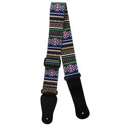 Milisten Einstellbare Ukulele Gurt Retro Böhmischen Leder Gitarre Strap Ethnische Stil Ukulele Schulter Gurt Gürtel Sling für Sopran Konzert Tenor Ukulele Grün von Milisten